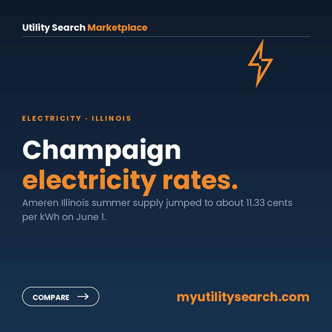 champaign electricity rates - Ameren Illinois summer supply near 11.33 cents per kWh in 2026