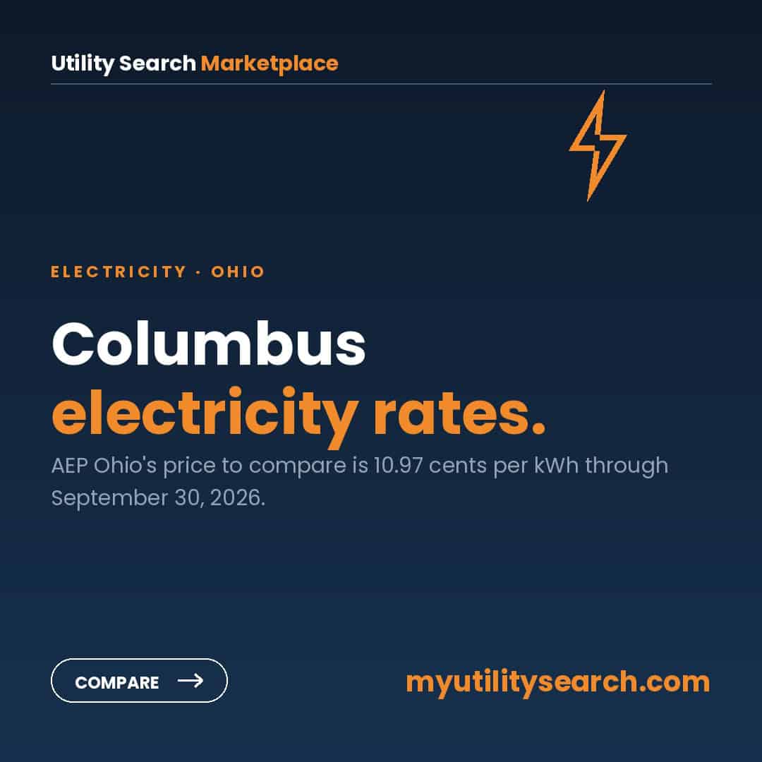 columbus electricity rates - AEP Ohio price to compare of 10.97 cents per kWh for summer 2026