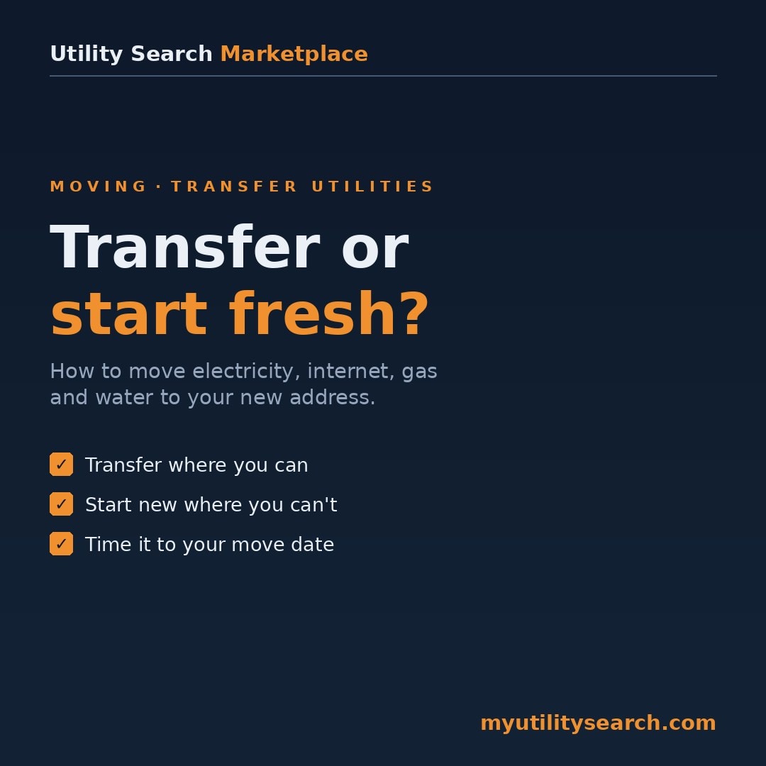 How to transfer utilities when moving — electricity, internet and gas to your new address