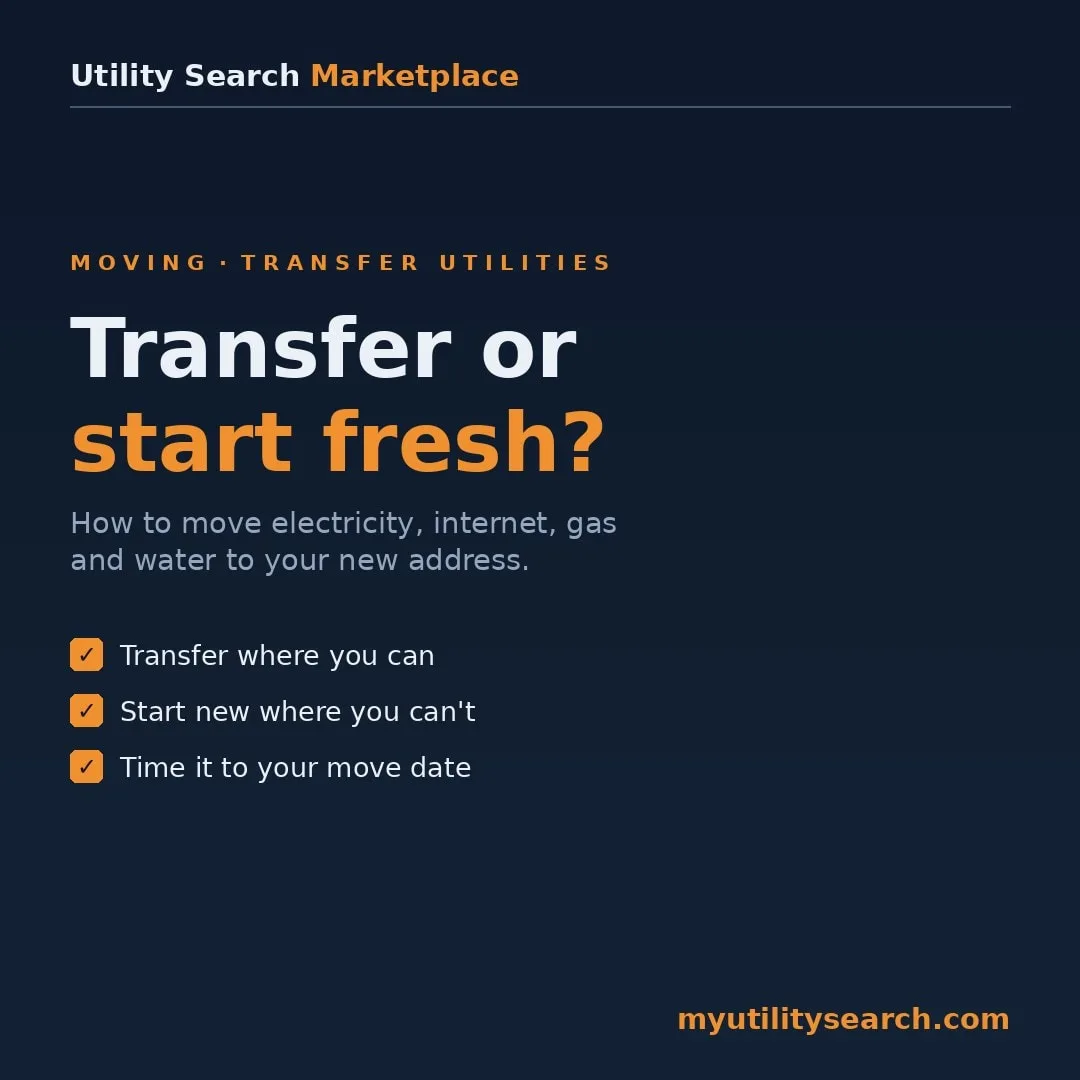 How to transfer utilities when moving — electricity, internet and gas to your new address
