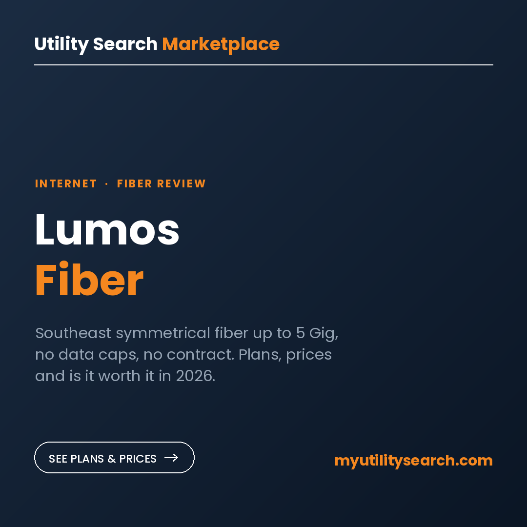 Lumos Fiber review card: Southeast symmetrical fiber up to 5 Gig, no data caps, no contract