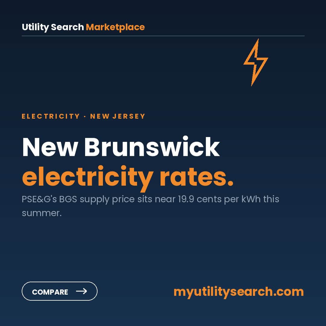 new brunswick electricity rates - PSE&G basic generation service near 19.9 cents per kWh in 2026