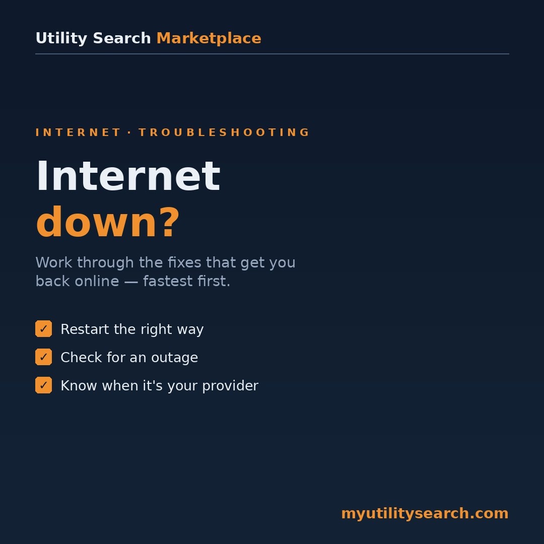 Why is my internet not working — troubleshooting checklist to get back online
