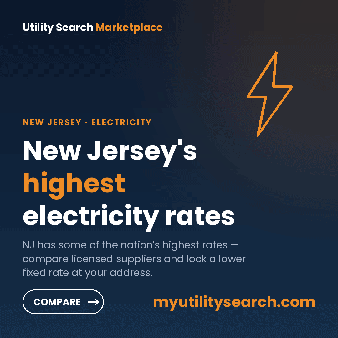 Why New Jersey has some of the highest electricity rates — compare licensed suppliers and lock a lower fixed rate on myutilitysearch.com