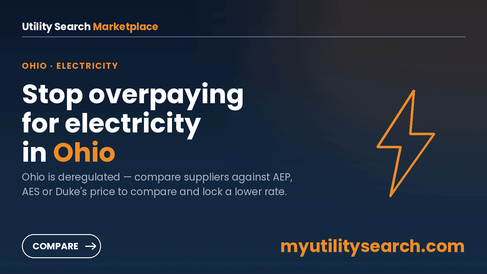 Ohio electricity rate comparison — shop deregulated suppliers and lock a lower rate