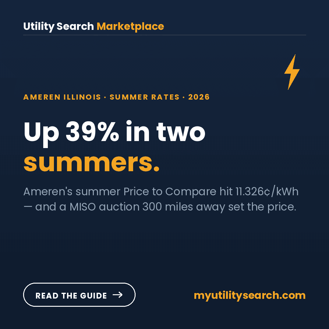 Ameren Illinois rate increase — 2026 summer Price to Compare and supplier shopping guide