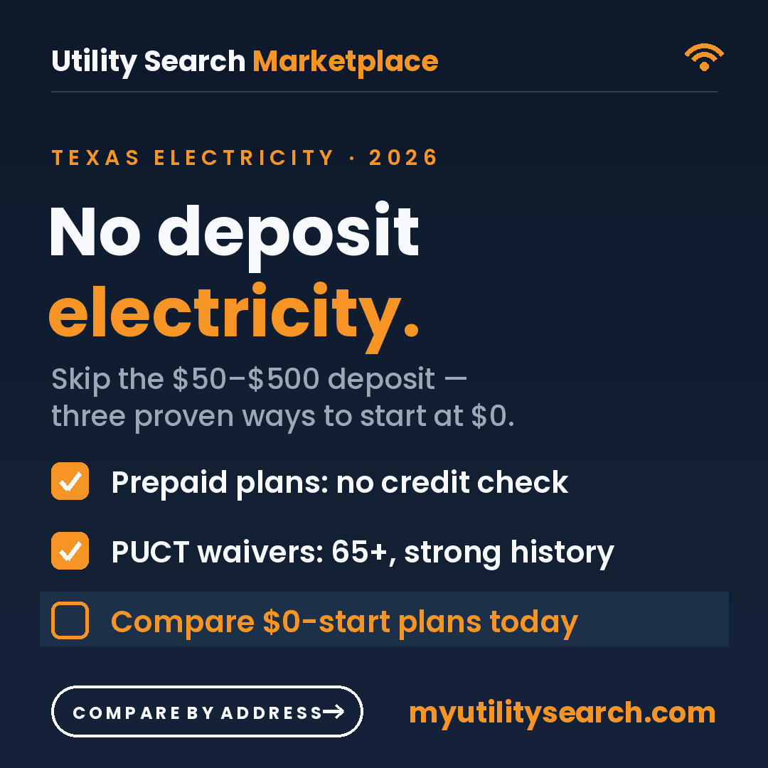no deposit electricity in Texas: prepaid plans, PUCT waivers, and $0-start options (2026 guide)