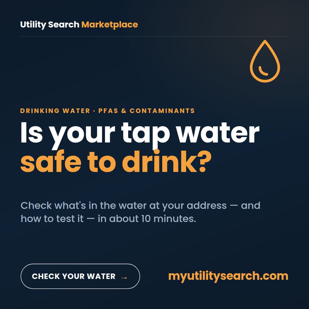 is tap water safe to drink — check PFAS and contaminants at your address