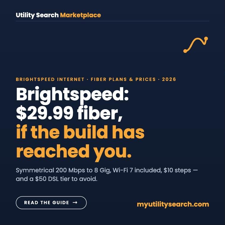 Brightspeed internet: symmetrical fiber from $29.99 a month where the build has reached you, Wi-Fi 7 included, plus a $50 DSL tier to avoid